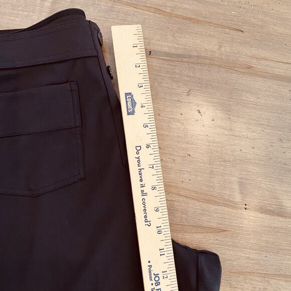 Halara Pants Womens Large Black Button Wide Leg High waisted Straight office - Picture 9 of 11